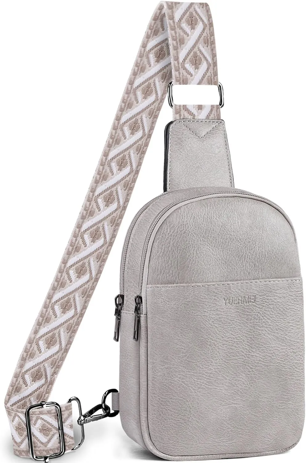 Anti Theft Crossbody Sling Bag for Women Trendy, Small Vegan Leather Cross body Fanny Chest Bag for Traveling