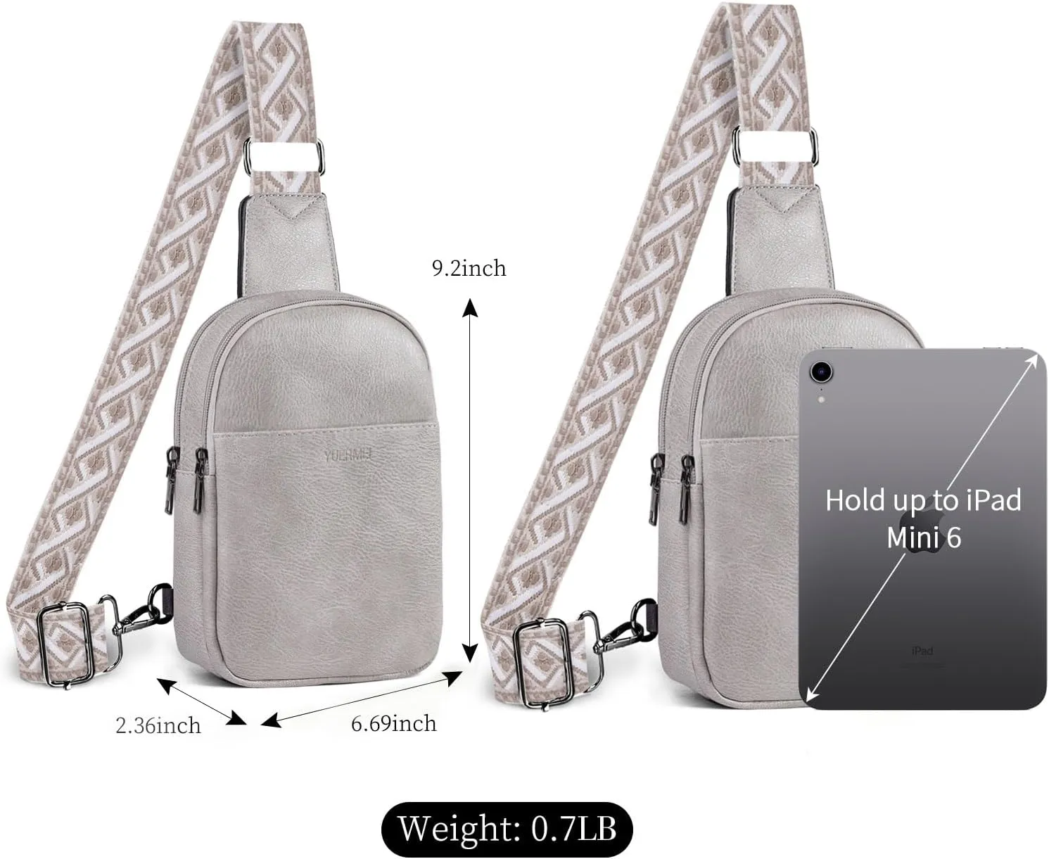 Anti Theft Crossbody Sling Bag for Women Trendy, Small Vegan Leather Cross body Fanny Chest Bag for Traveling