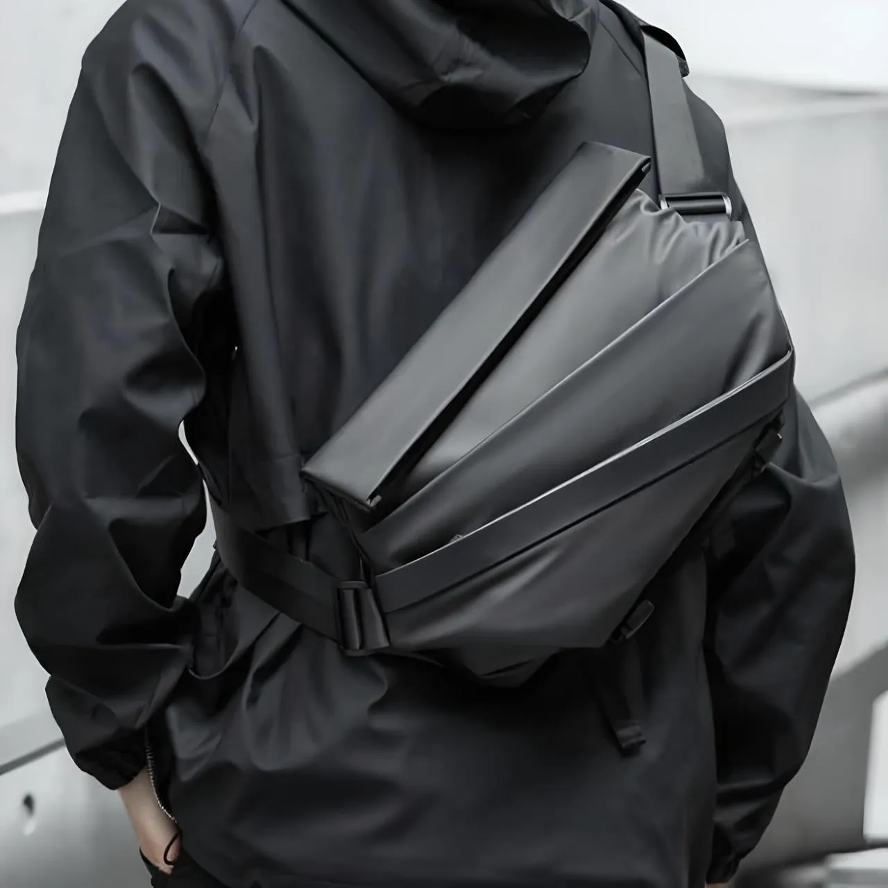Anti-Theft Obsidian Sling Bag