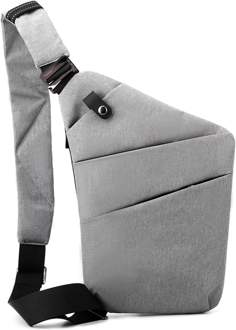 Anti-Theft Sling Bags Chest Shoulder Backpack Crossbody Bags Cover Pack Rucksack Crossbody Bag for Men Women Travel Hiking Bicycle Sport Gym Daypacks Waterproof Nylon Gray B