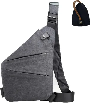 Anti Theft Travel Bag Crossbody,Plus Size Crossbody Bag Extra Long Strap,Multifunctional Large Capacity (grey,right shoulder)