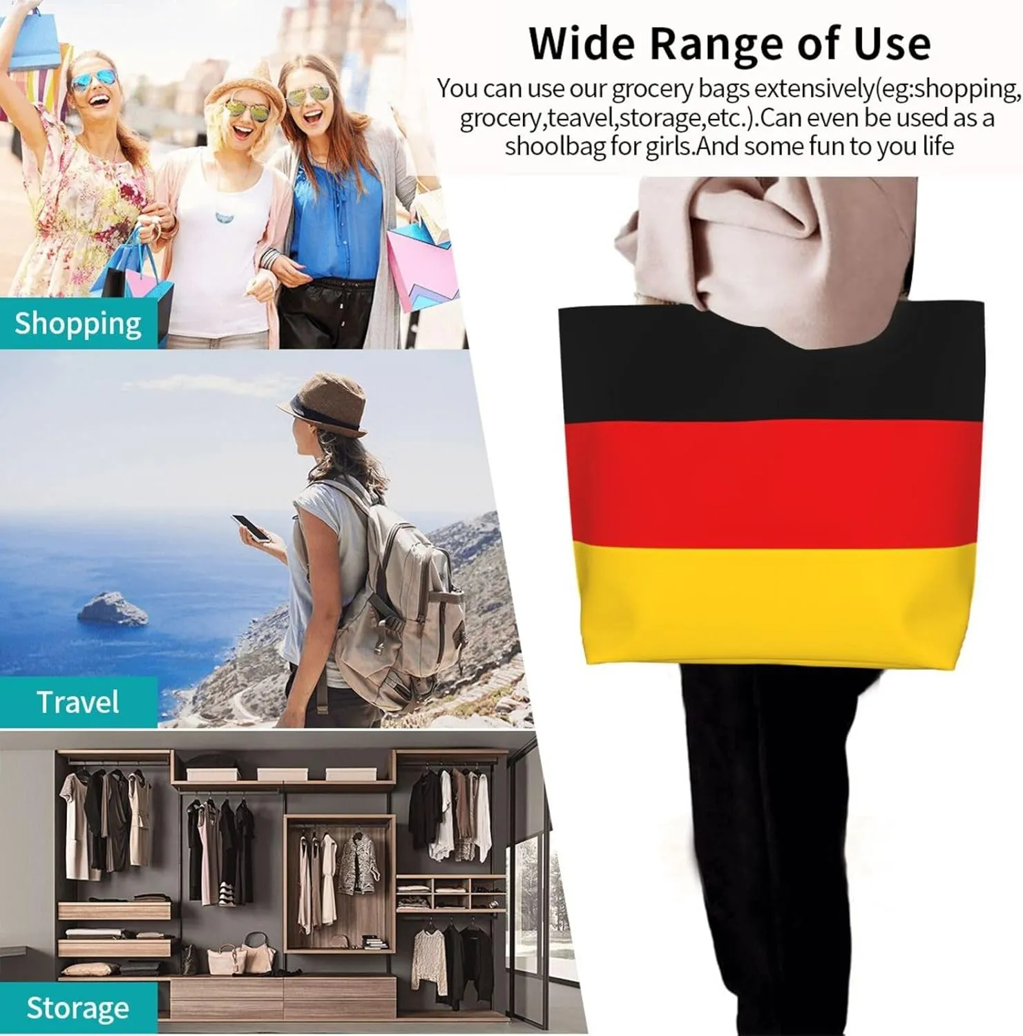 Antigua Barbuda Flag Women's Tote Bag Large Capacity Single Shoulder Bags Handbag for Shopping Work