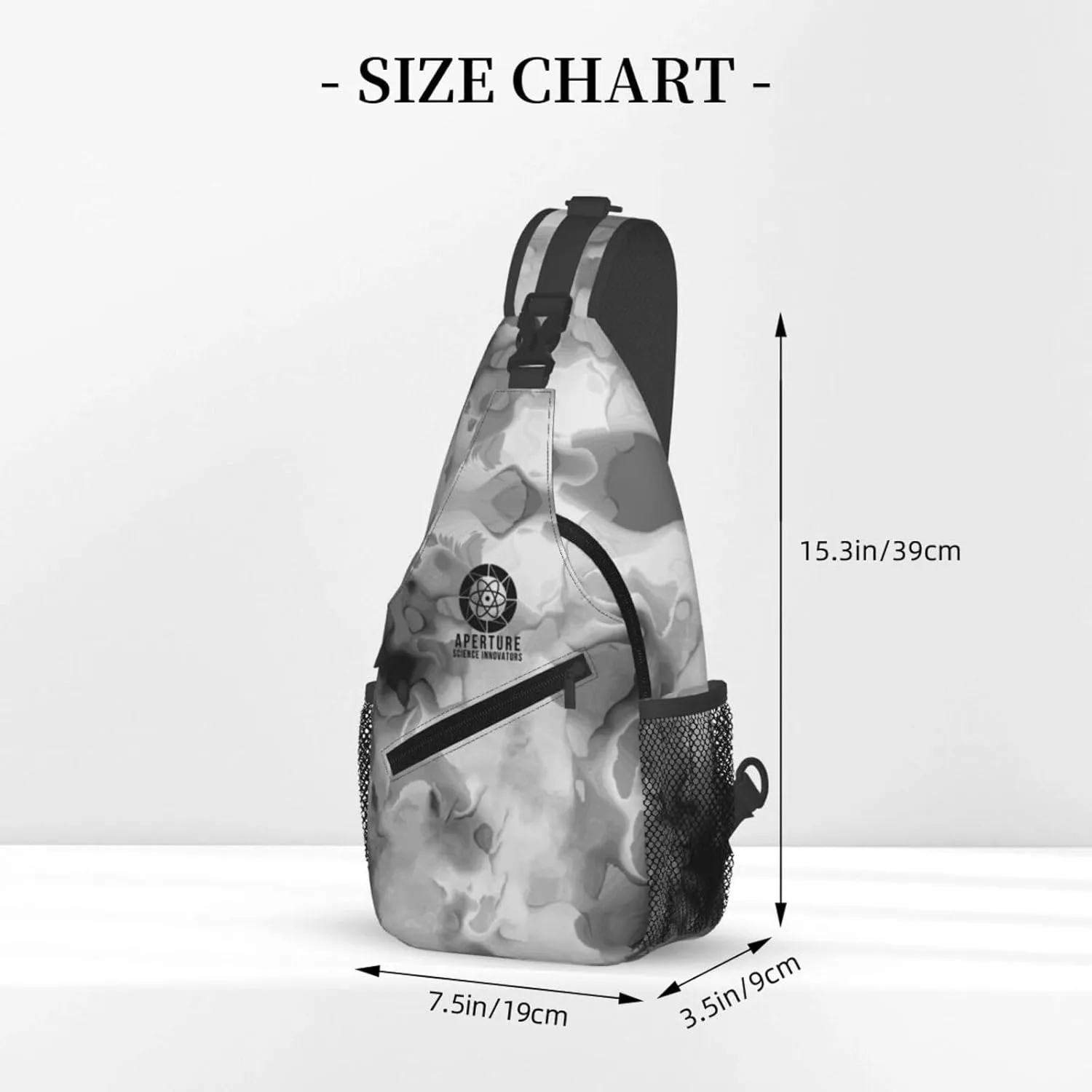 Aperture Science Innovators Sling Bag Crossbody Backpack Shoulder Casual Daypack Bag for Men Women