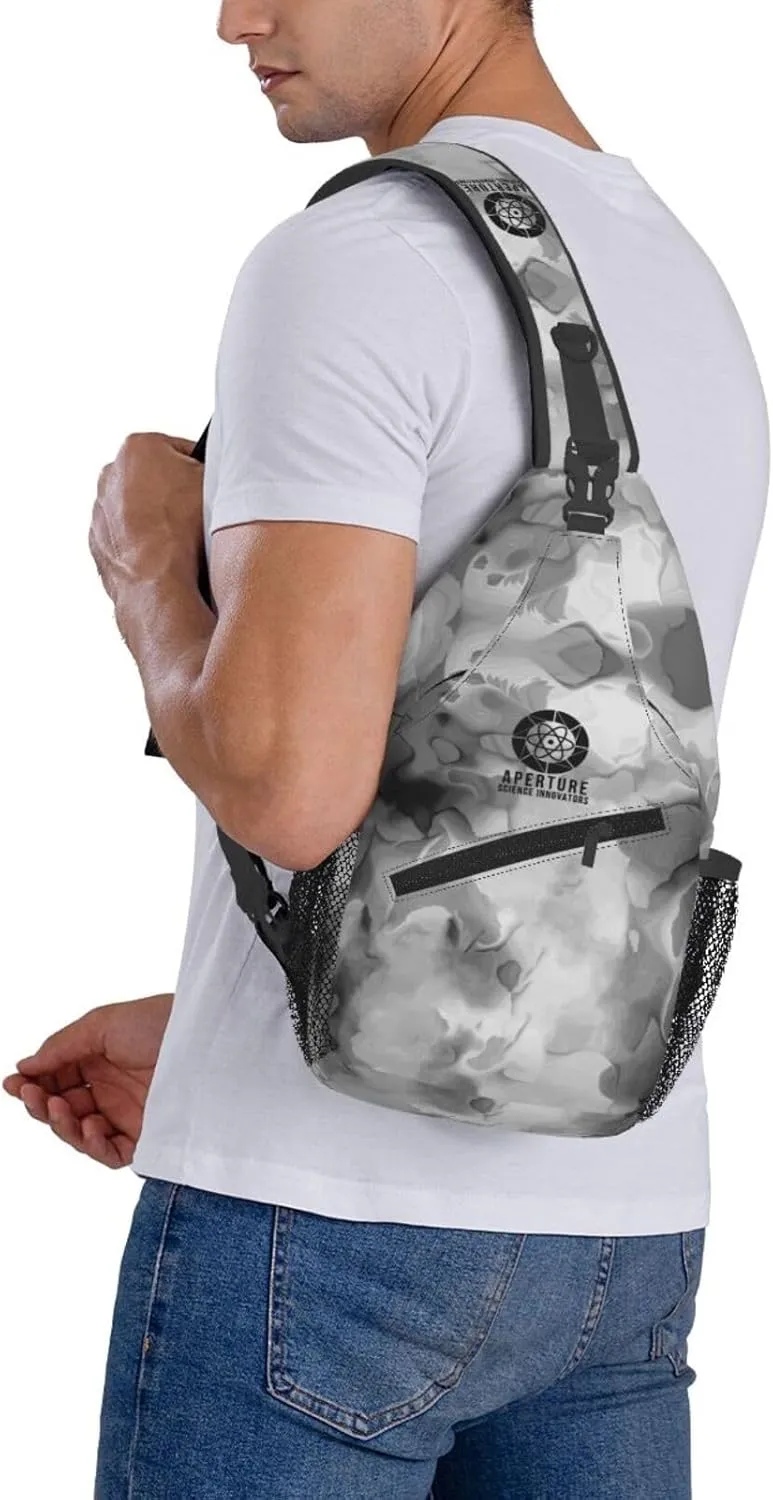 Aperture Science Innovators Sling Bag Crossbody Backpack Shoulder Casual Daypack Bag for Men Women