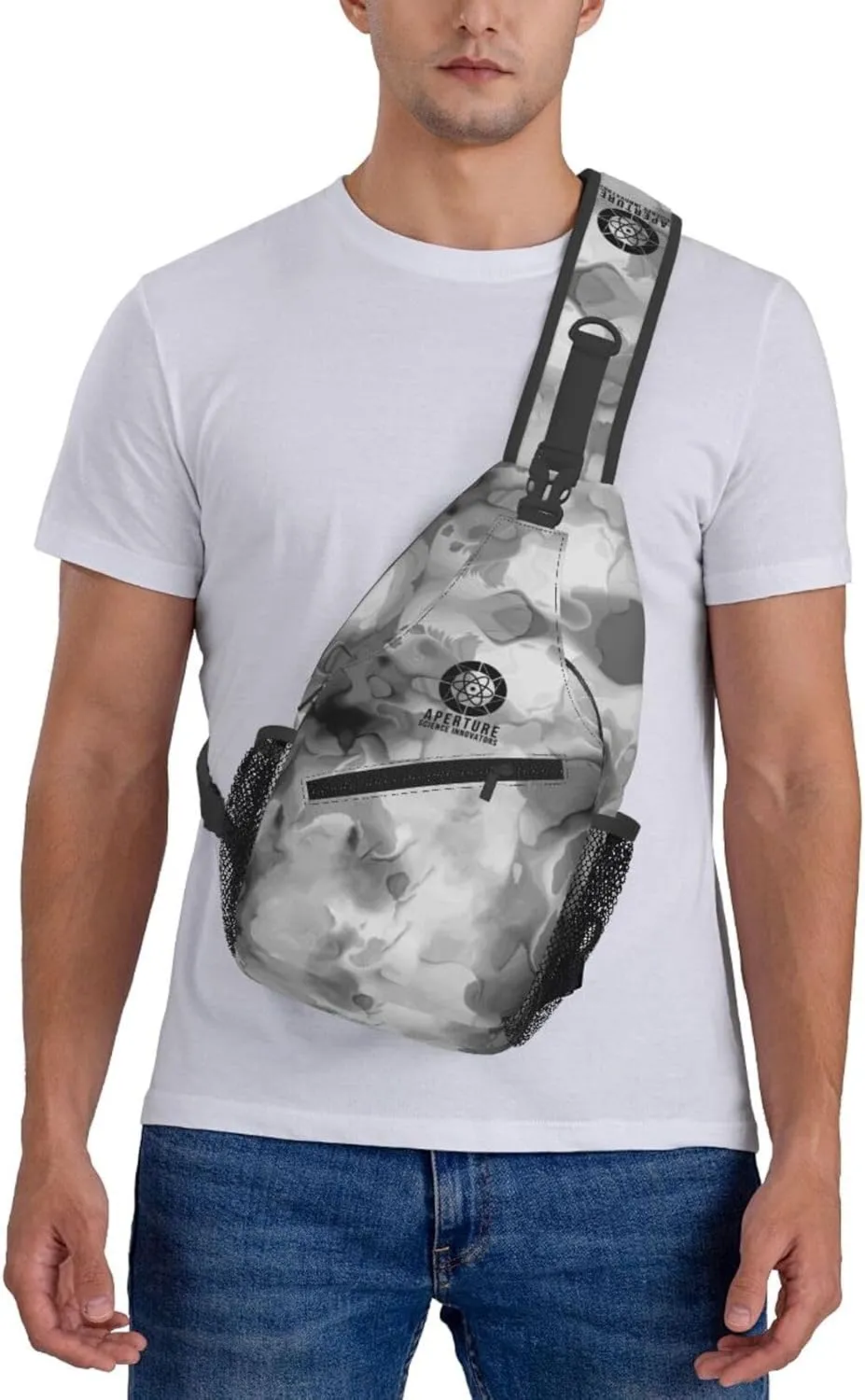 Aperture Science Innovators Sling Bag Crossbody Backpack Shoulder Casual Daypack Bag for Men Women