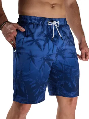 Arcweg Mens Swim Trunks with Compression Liner 2 in 1 9" Swimming Trunks Quick Dry Men's Swimwear for Surfing Summer Beach