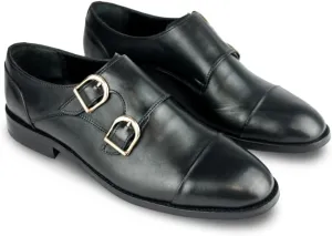 Aristocrat Double Monk Strap Shoes for Men – Elegant Leather, Black & Brown Variants | Premium Quality Leather Monk Strap Shoes | Comfortable & Stylish Formal Footwear
