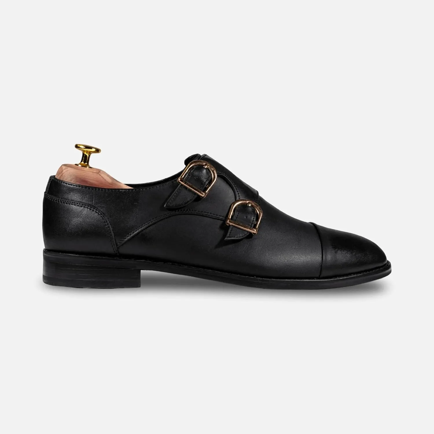 Aristocrat Double Monk Strap Shoes for Men – Elegant Leather, Black & Brown Variants | Premium Quality Leather Monk Strap Shoes | Comfortable & Stylish Formal Footwear