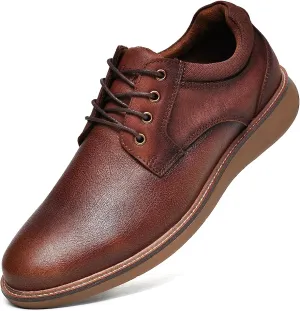 Arkbird Mens Casual Dress Shoes Fashion Sneaker Mens Leather Shoes Business Casual Shoes Men Brown Shoes