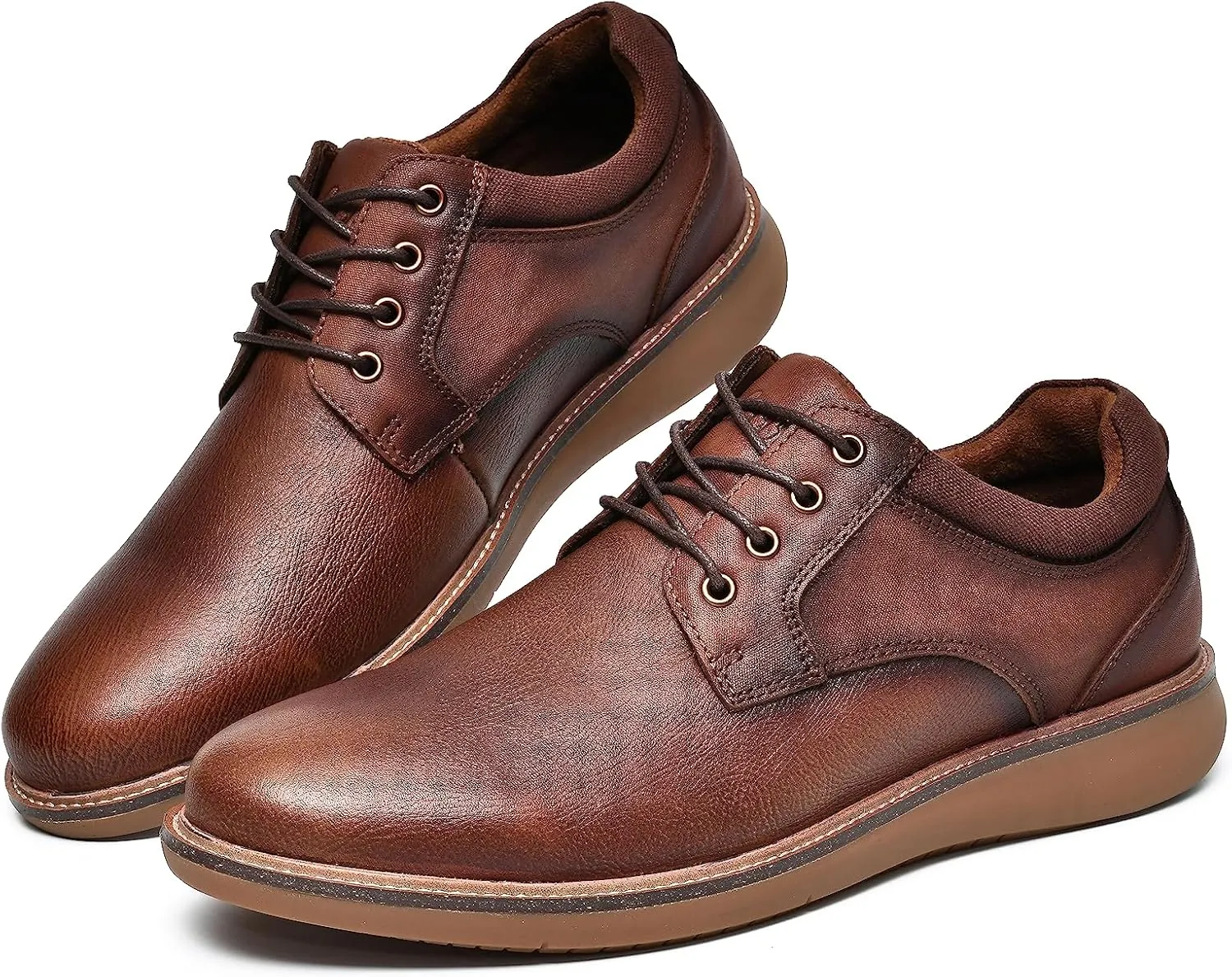 Arkbird Mens Casual Dress Shoes Fashion Sneaker Mens Leather Shoes Business Casual Shoes Men Brown Shoes
