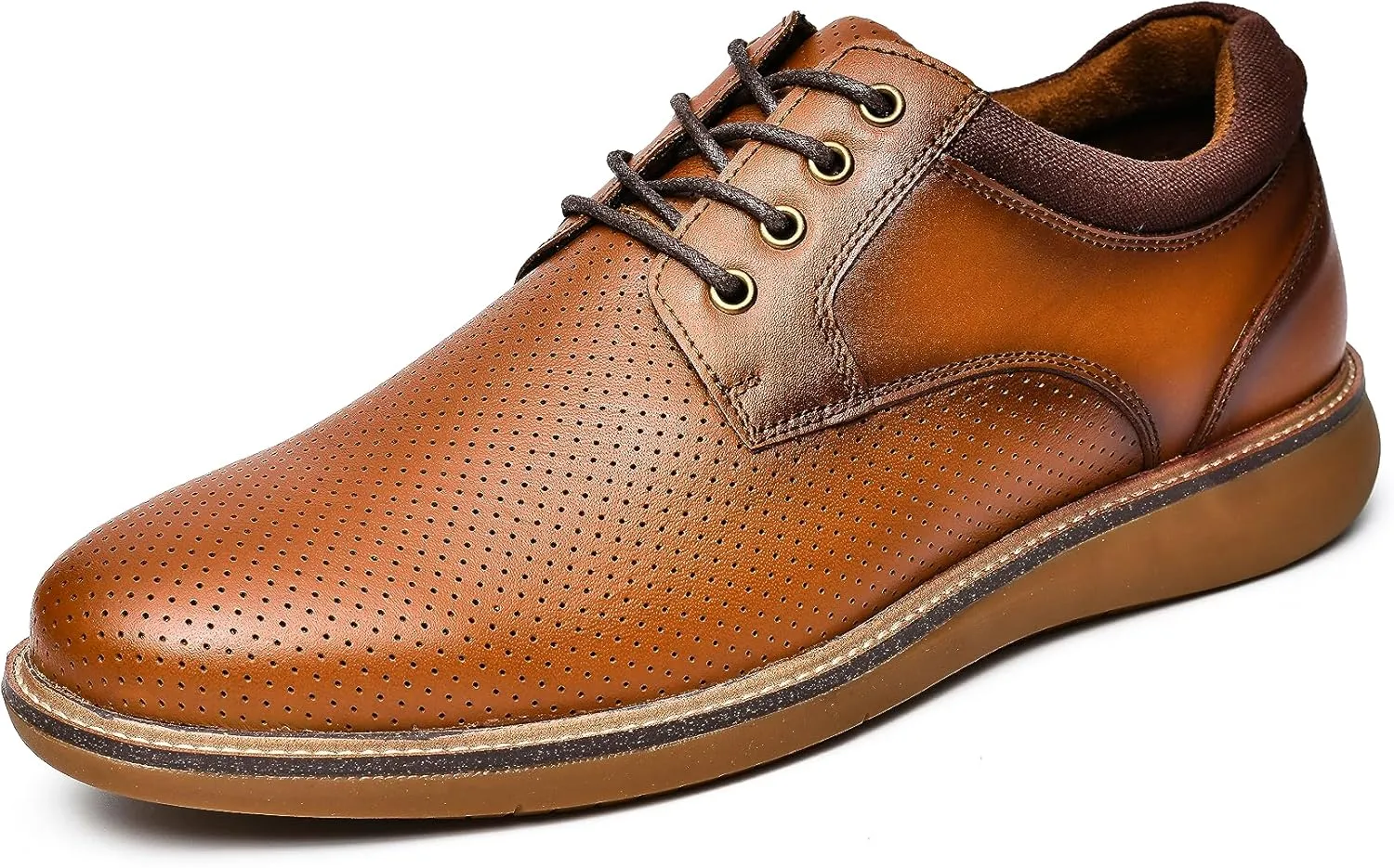 Arkbird Mens Casual Dress Shoes Fashion Sneaker Mens Leather Shoes Business Casual Shoes Men Brown Shoes