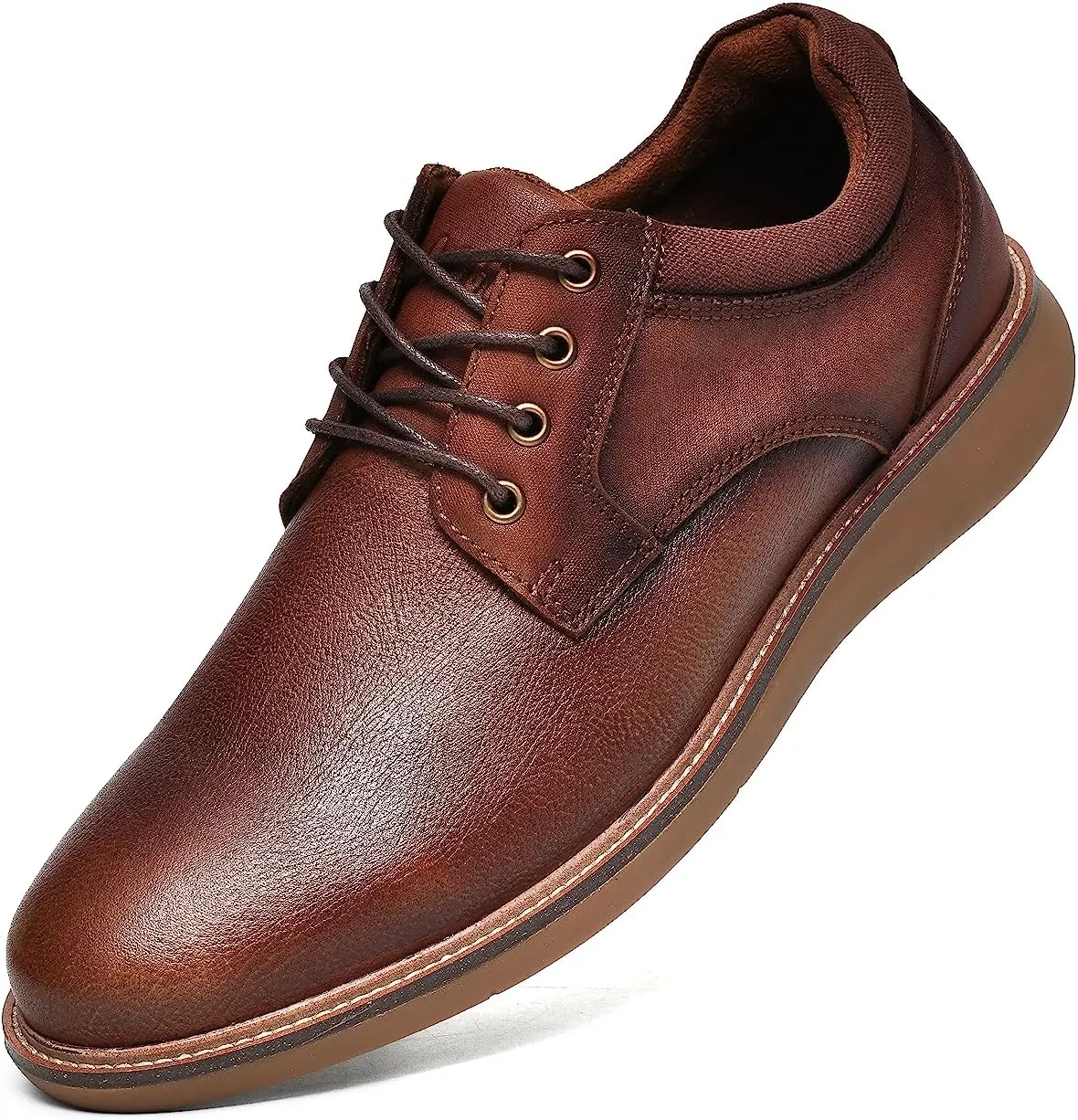 Arkbird Mens Casual Dress Shoes Fashion Sneaker Mens Leather Shoes Business Casual Shoes Men Brown Shoes