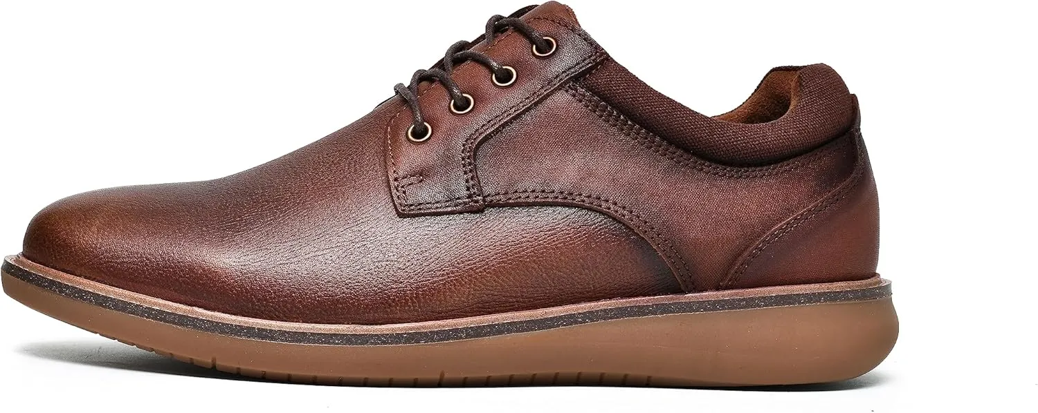Arkbird Mens Casual Dress Shoes Fashion Sneaker Mens Leather Shoes Business Casual Shoes Men Brown Shoes