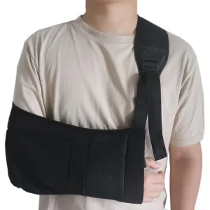 Arm Sling Shoulder Immobilizer for Men & Women - Lightweight Breathable Rotator Cuff Support Brace with Pocket, Fits Left & Right Arms, Ideal for Wrist & Elbow Injuries, One Size