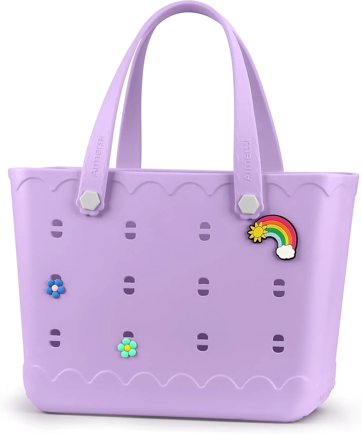 Armerssi Rubber Tote Bag For Women Large Rubber Beach Bag Waterproof Washable Handbag Durable Tote Bag Beach Swimming Travel