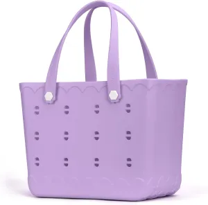 Armerssi Rubber Tote Bag For Women Large Rubber Beach Bag Waterproof Washable Handbag Durable Tote Bag Beach Swimming Travel