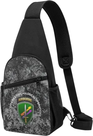Army Civil Affairs and Psychological Operations Command Airborne Sling Bag Crossbody Backpack Shoulder Casual Daypack Bags for Men