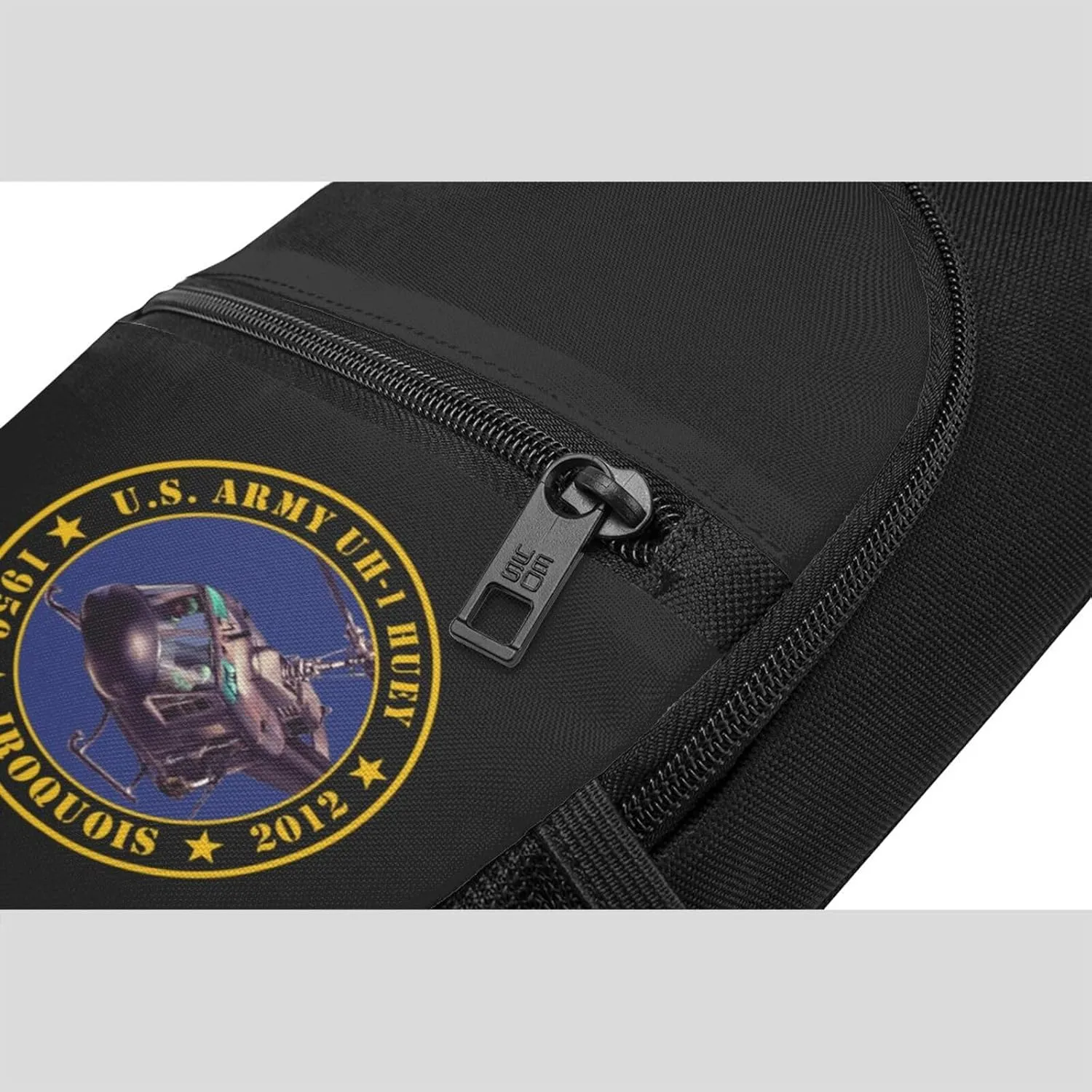 Army UH-1 Huey Tribute Sling Bag Crossbody Backpack Shoulder Casual Daypack Bags for Men