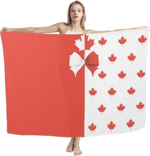 Art Canada Beach Towel Blanket Sandproof Towels Woven Extra Large Big Sand Free Giant Throw Thick Blankets Huge Quilt Picnic Camping Necessitiesg for Adult Gifts Large