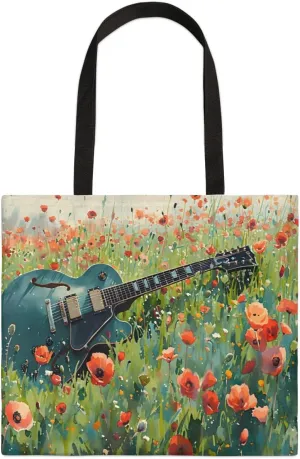 Art Musical Instruments Canvas Tote Bag for Women Men Stylish Tote Handbag Shoulder Bag Reusable Grocery Bag