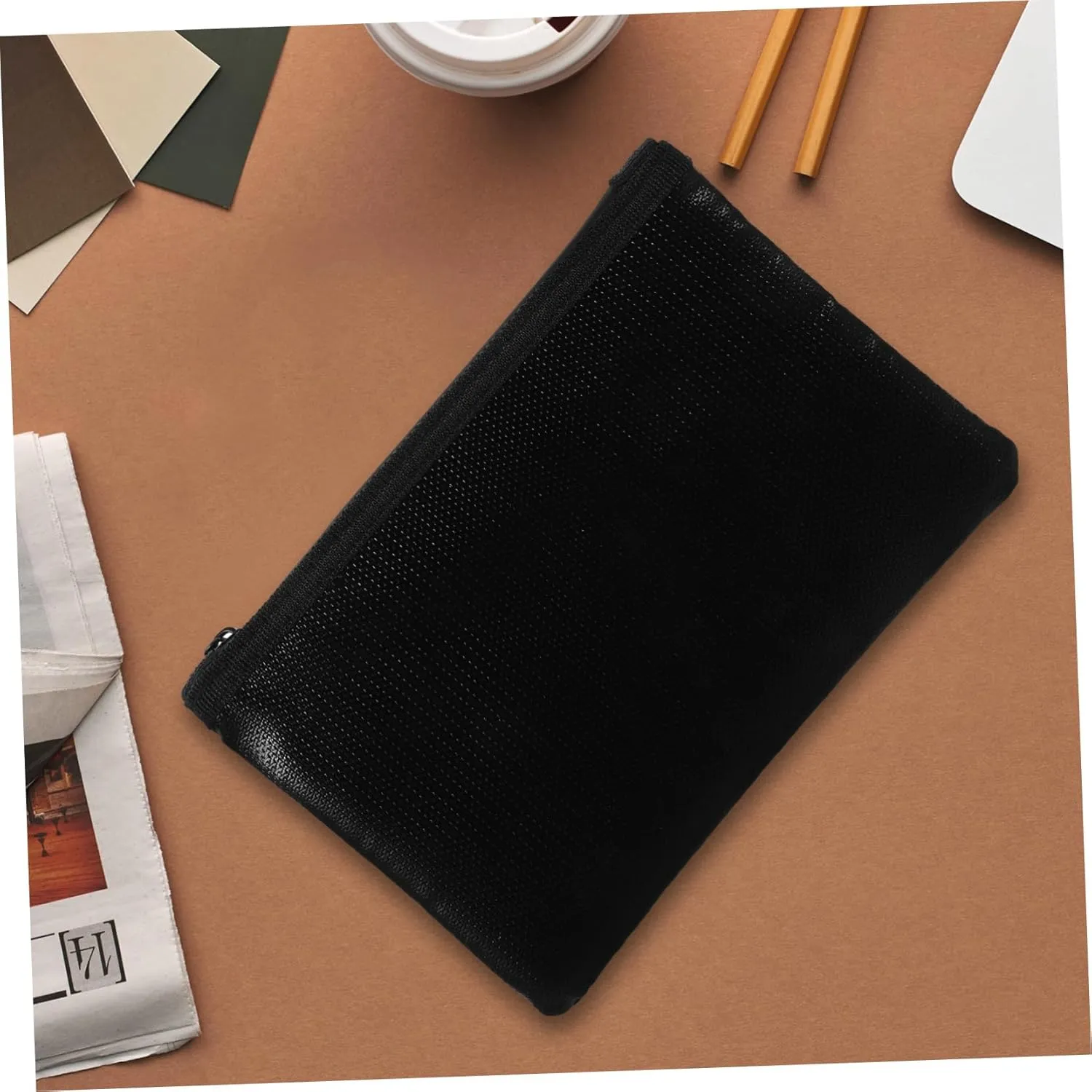 Artibetter Fireproof Document Bag Fireproof Fiberglass Silicone Receipt Container for Teachers Bank Staff Students Workers