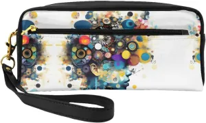 Artificial Intelligence Brain Print Cosmetic Makeup Bag â€“ Travel Toiletry Organizer, Perfect for Women's Storage and Business Trips