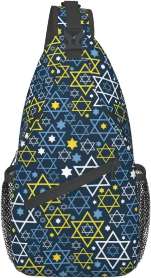 ASYG Israel Sling Bag Israel Crossbody Chest Daypack Casual Backpack Israel Shoulder Bag Israel Flag Bag