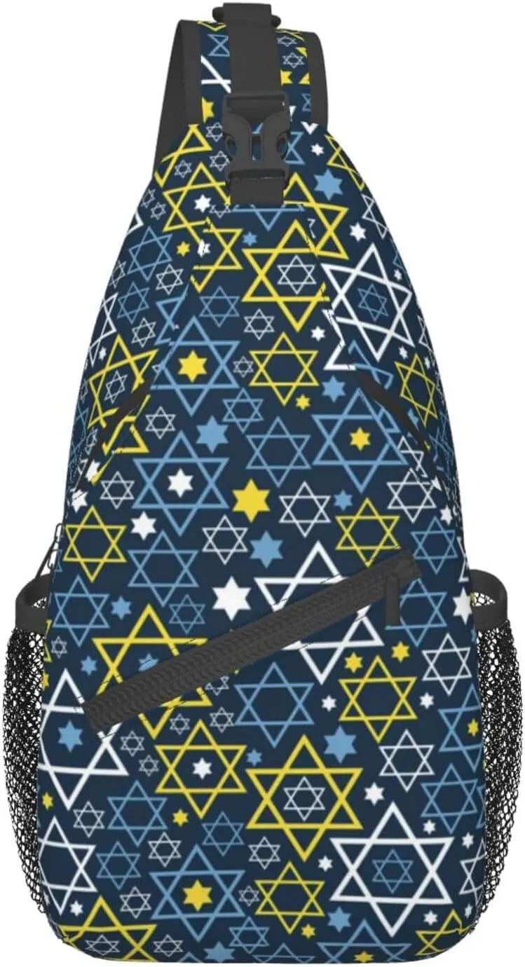 ASYG Israel Sling Bag Israel Crossbody Chest Daypack Casual Backpack Israel Shoulder Bag Israel Flag Bag