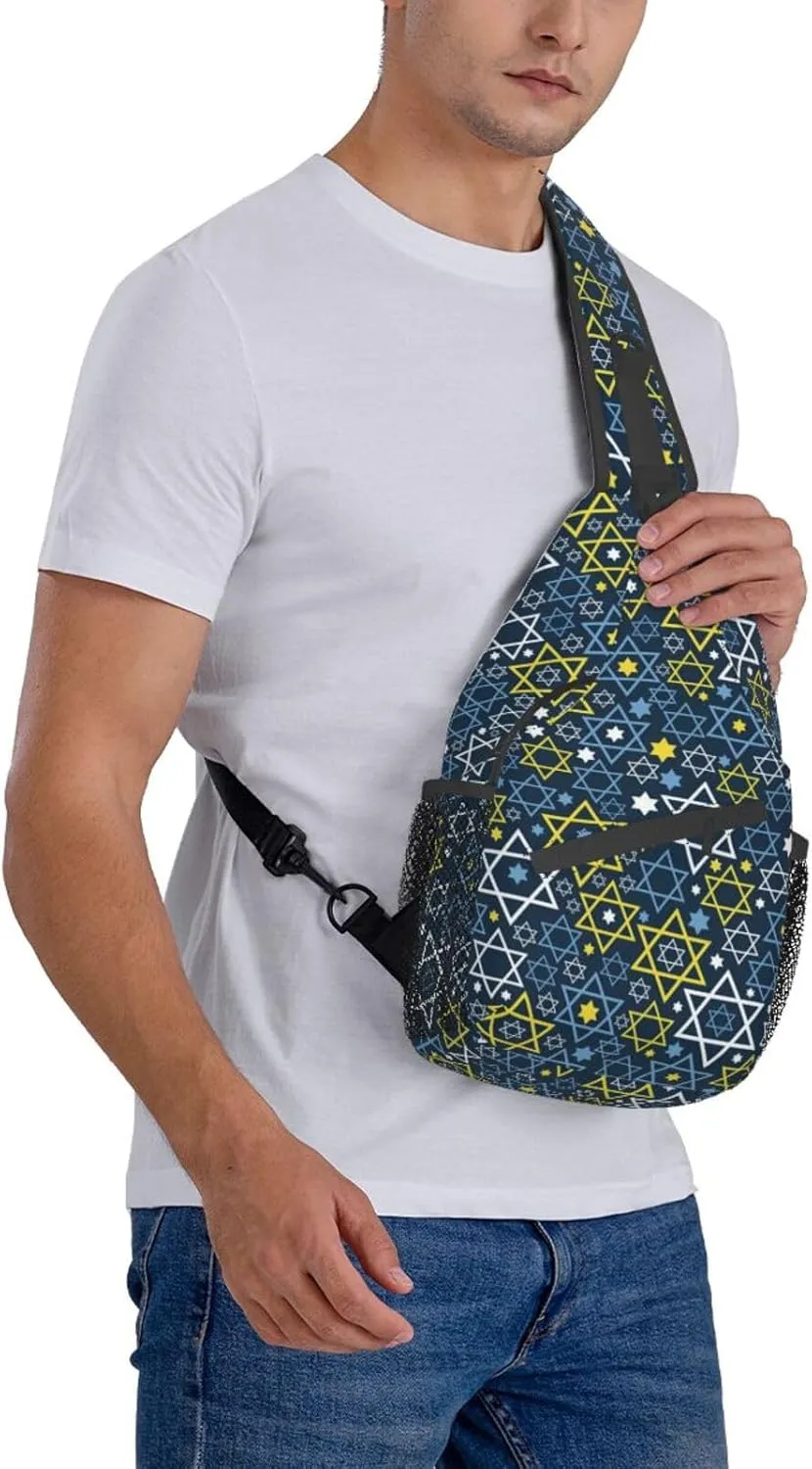 ASYG Israel Sling Bag Israel Crossbody Chest Daypack Casual Backpack Israel Shoulder Bag Israel Flag Bag