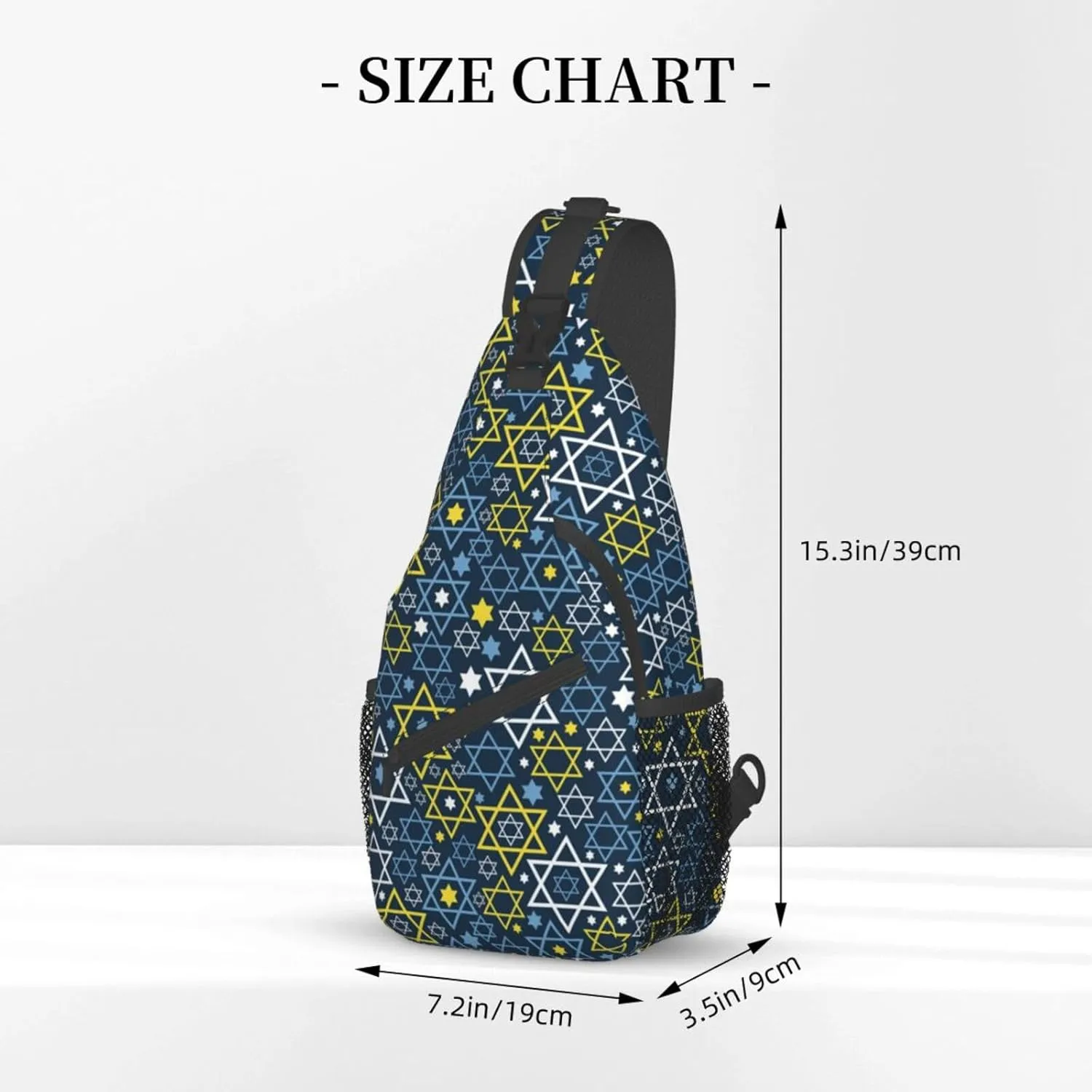 ASYG Israel Sling Bag Israel Crossbody Chest Daypack Casual Backpack Israel Shoulder Bag Israel Flag Bag