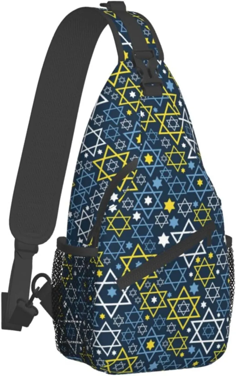 ASYG Israel Sling Bag Israel Crossbody Chest Daypack Casual Backpack Israel Shoulder Bag Israel Flag Bag