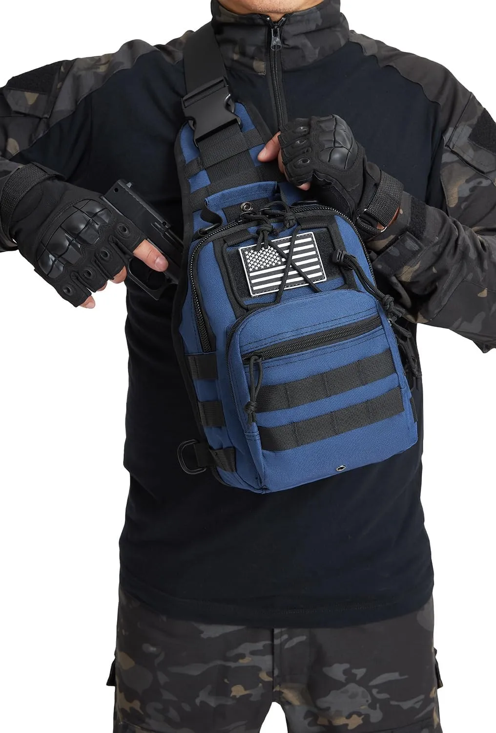 ATBP Small Tactical Sling Backpack Bag for Men Military Shoulder Bag Pack EDC Crossbody Bag for Hiking 7 Liters