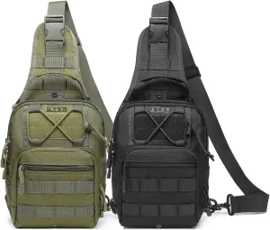 ATBP Small Tactical Sling Backpack Bag Pack for Men Military Shoulder Bag Molle Crossbody Bag for Hiking 6 Liters
