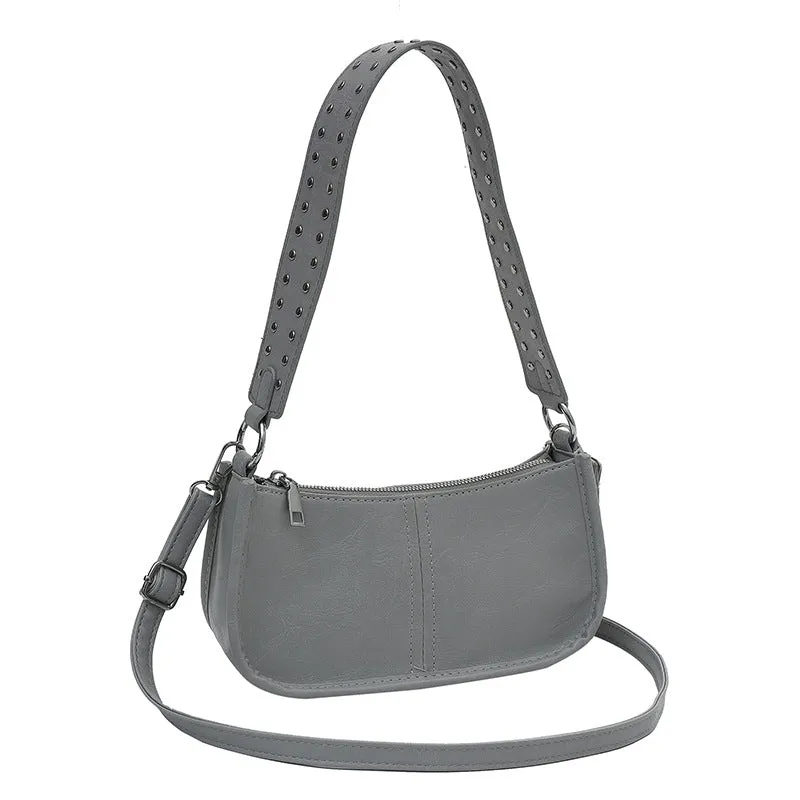 Attractive Women's Fashion Rivet Simple Texture Bags