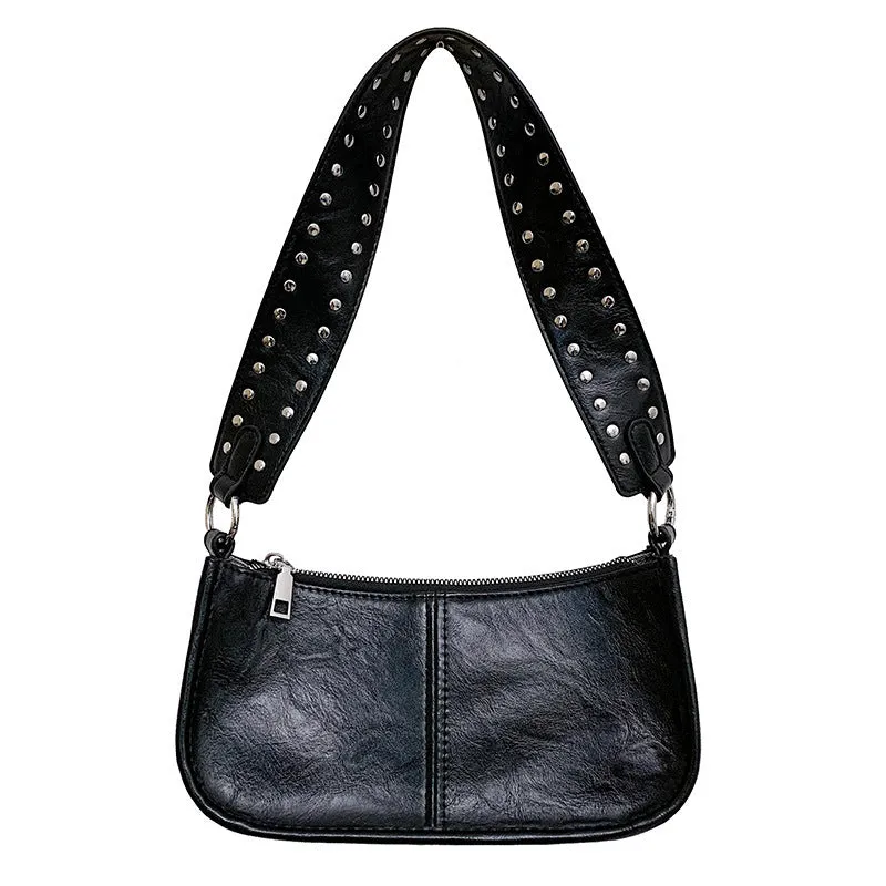 Attractive Women's Fashion Rivet Simple Texture Bags