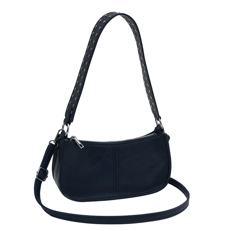 Attractive Women's Fashion Rivet Simple Texture Bags