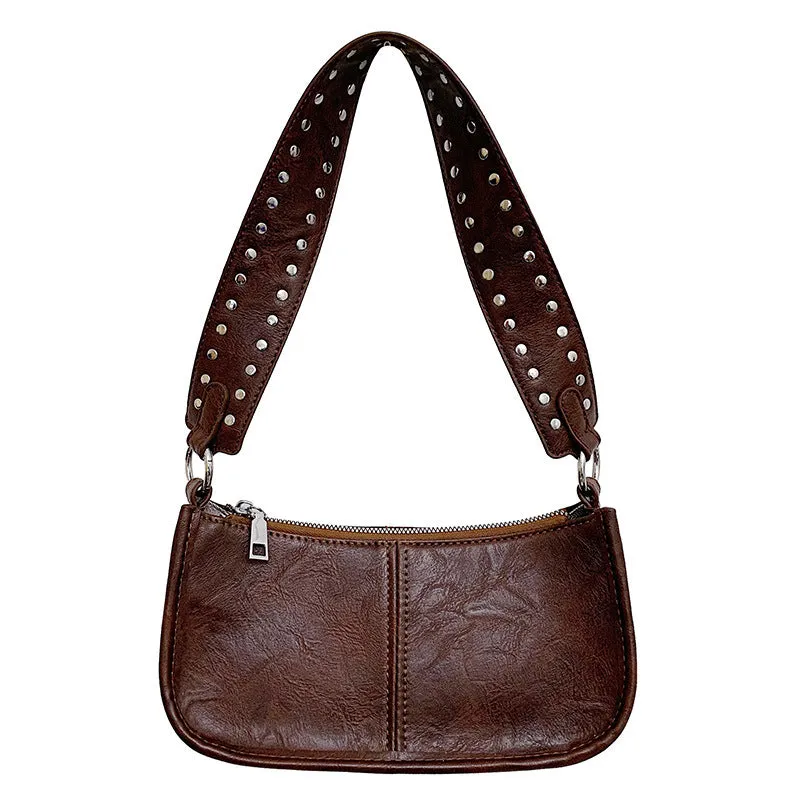 Attractive Women's Fashion Rivet Simple Texture Bags