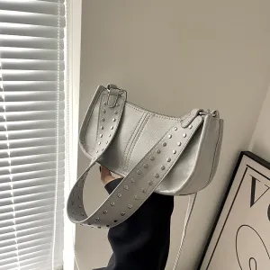 Attractive Women's Fashion Rivet Simple Texture Bags