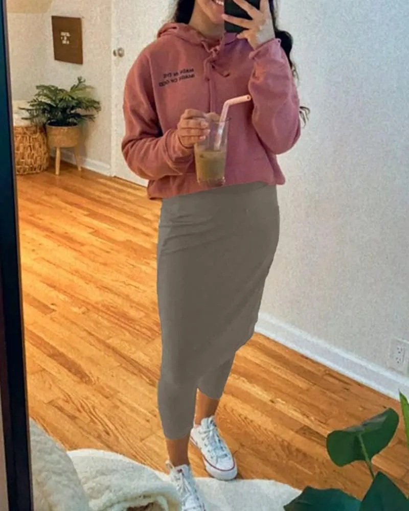 Aurgelmir Womens Tennis Skirt with Capris Leggings Golf Knee Length Skorts Athletic Long Skirts for Women with Pockets