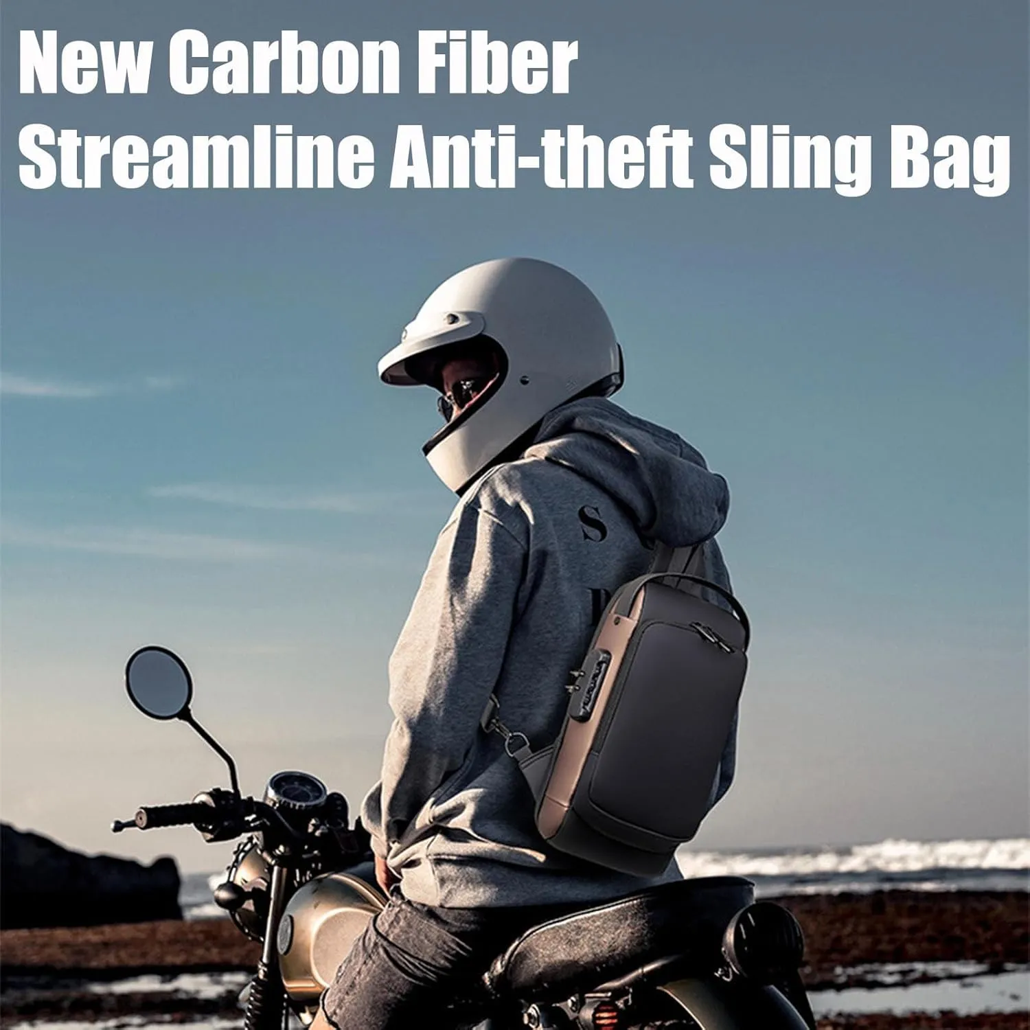 Auricz Bag, New Carbon Fiber Streamline Anti-Theft Sling Bag, Sports Crossbody Anti-Theft Shoulder Bag