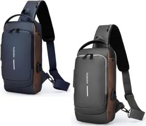 Auricz Bag, New Carbon Fiber Streamline Anti-Theft Sling Bag, Sports Crossbody Anti-Theft Shoulder Bags, Waterproof