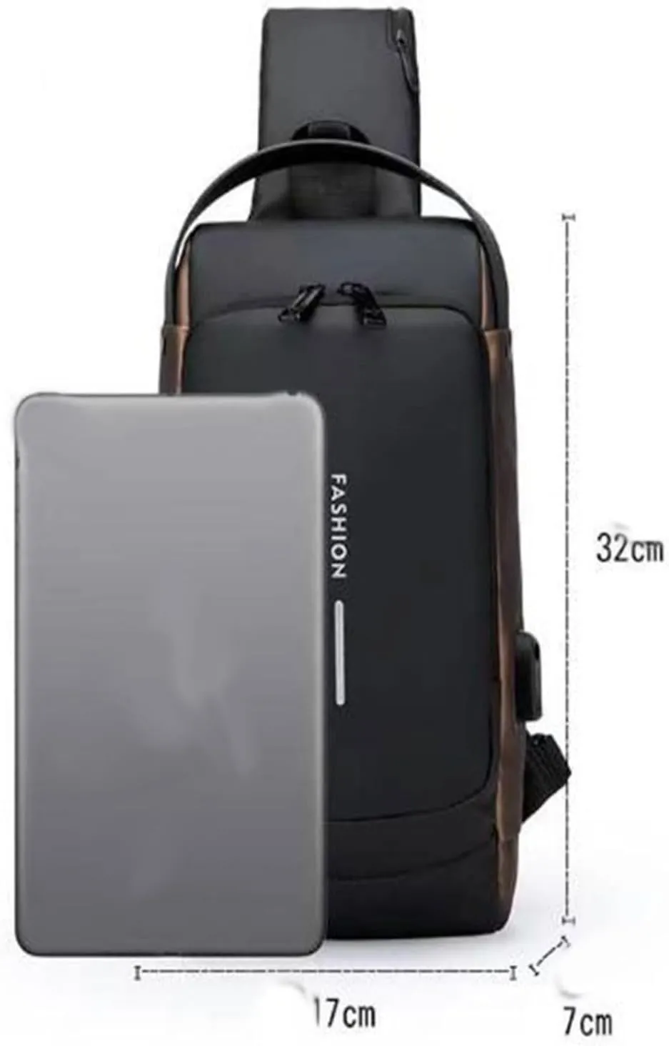 Auricz Bag, New Carbon Fiber Streamline Anti-Theft Sling Bag, Sports Crossbody Anti-Theft Shoulder Bags, Waterproof