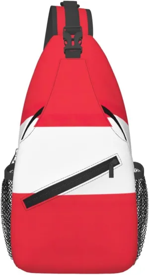Austrian flag Foldie Crossbody Bag for Men and Women - Durable and Functional Anti Theft Crossbody Bags