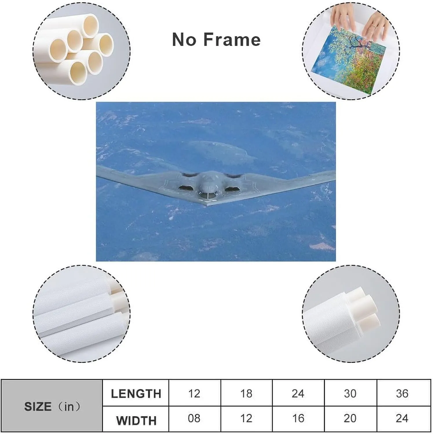Aviation Wall Decor Northrop-Grumman B-2 Spirit Bomber Art Print Poster (13) Artworks Picture Print Poster Wall Art Painting Canvas Decor Home Posters Decorative 20x30inch(50x75cm)