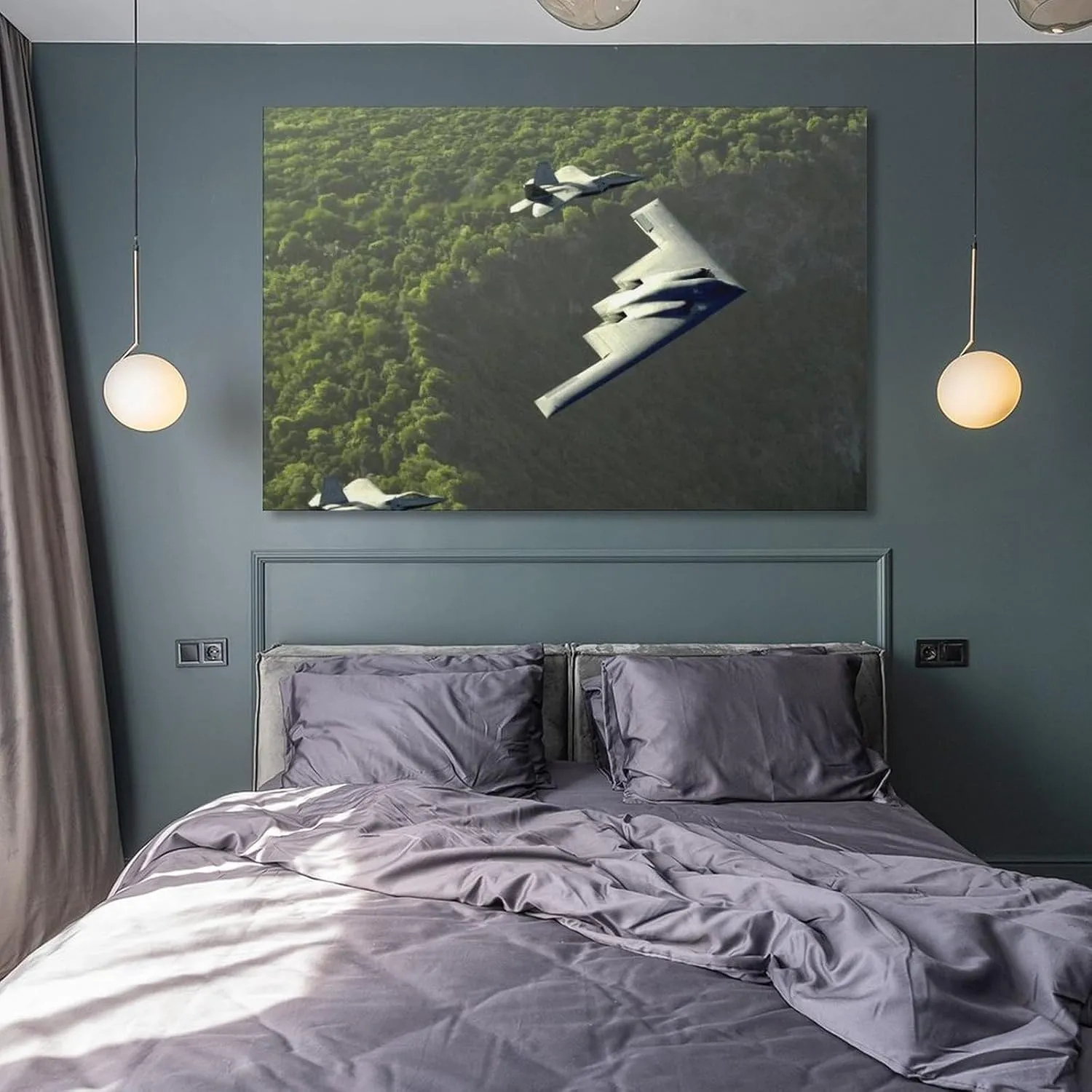Aviation Wall Decor Northrop-Grumman B-2 Spirit Bomber Art Print Poster (9) Poster Decorative Painting Canvas Wall Art Living Room Posters Bedroom Painting 12x18inch(30x45cm)