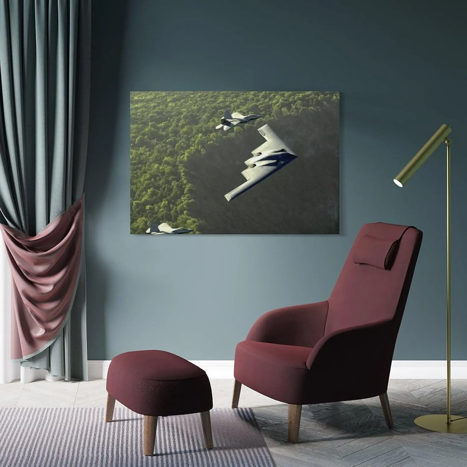 Aviation Wall Decor Northrop-Grumman B-2 Spirit Bomber Art Print Poster (9) Poster Decorative Painting Canvas Wall Art Living Room Posters Bedroom Painting 12x18inch(30x45cm)