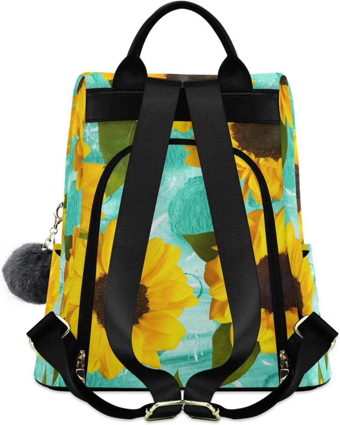 Backpack Purse for Women Anti Theft Fashion Daypack Polyester Travel Bag Crossbody Shoulder Bag Sunflower 13.4 X 5.9 X 15in Pattern 5