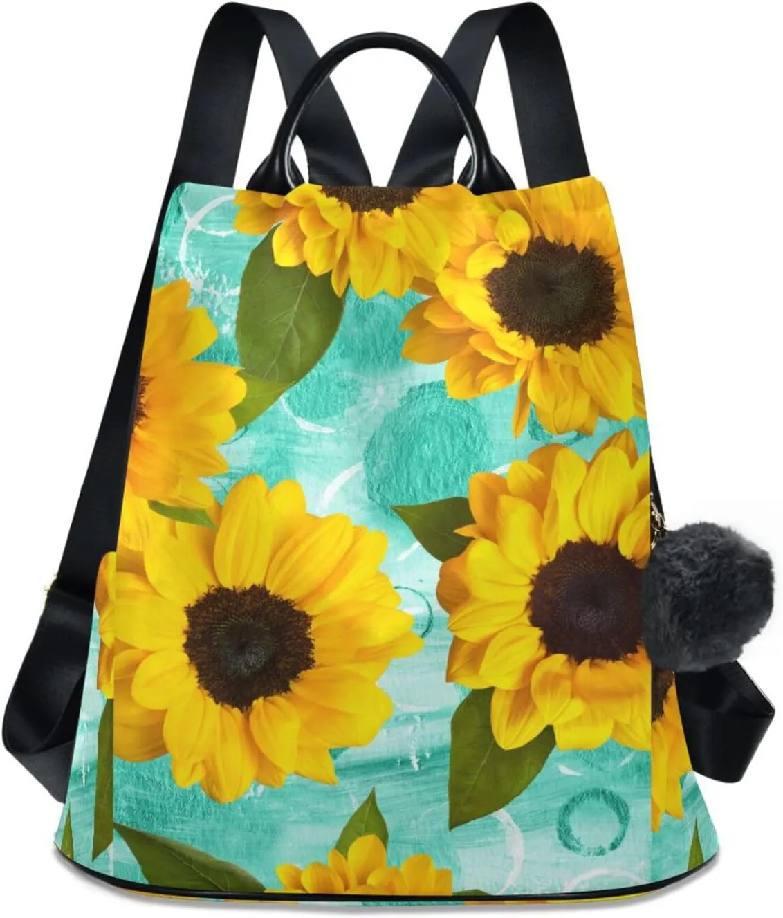 Backpack Purse for Women Anti Theft Fashion Daypack Polyester Travel Bag Crossbody Shoulder Bag Sunflower 13.4 X 5.9 X 15in Pattern 5