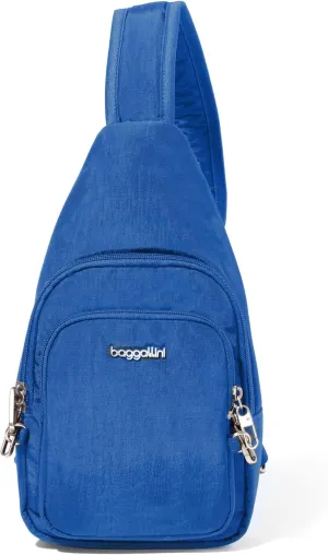 Baggallini Anti-Theft Daytripper Sling 7x12 Crossbody Travel Safe Bag W/Securtex Locking Zippers, Slash-Resistant & RFID