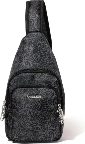 Baggallini Anti-Theft Daytripper Sling 7x12 Crossbody Travel Safe Bag W/Securtex Locking Zippers, Slash-Resistant & RFID